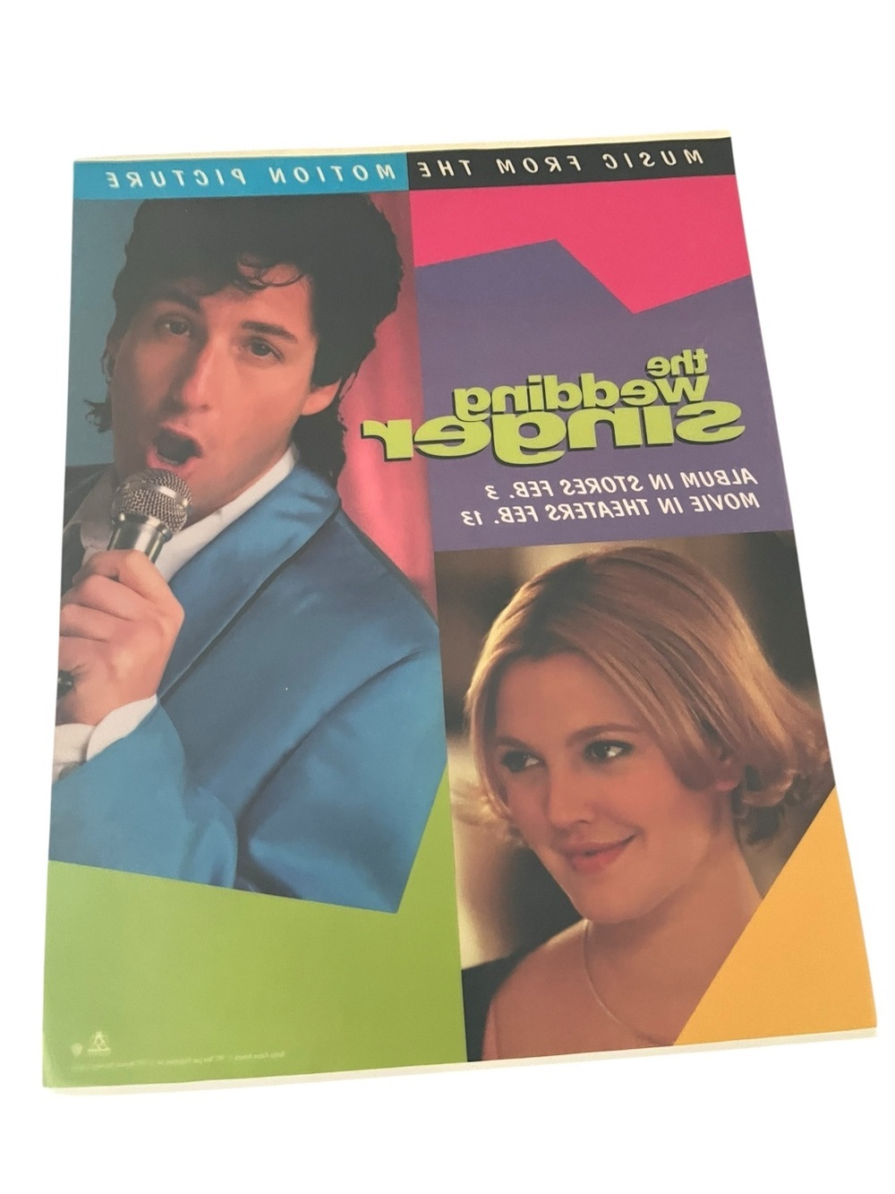The Wedding Singer 1998 Window Cling Promo Drew Barrymore Adam Sandler